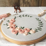 DIY Embroidery Leaf and flower Needlework for Beginner Cross Stitch kit