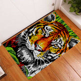 Latch hook DIY rug kit preprinted "Tiger" approx 87x57cm