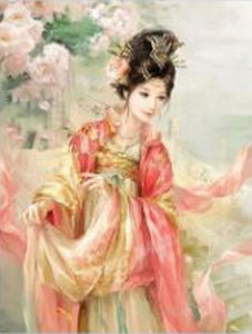 5D Diamond Full Round Embroidery Painting "Japanese Antique  Beauty"