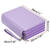 200 Holes Pencil Case PU Leather Bag Large- 4 Layers