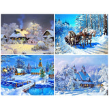 5D DIY Diamond painting full square/round drill "Snow and Winter scenes"
