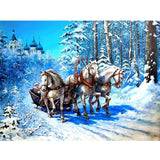 5D DIY Diamond painting full square/round drill "Snow and Winter scenes"