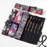 20 Holes Rolled Pencil Case Storage Pouch Kit