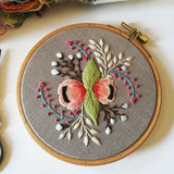 DIY Embroidery Package Patterns Kits  Beginners kits 9 options - "Flower patterns"