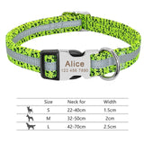 Nylon Dog Collar Personalized Engraved ID Tag Nameplate Reflective for Small Medium Large Dogs