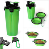 Dog/Cat 2 in 1 Bottle Pet Feeder / Water Bottle Collapsible Folding suit Travel Outdoors