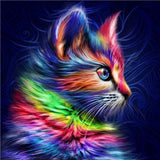 5D DIY Diamond painting full square/round drill "Colourful Cats"