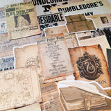 45pcs / bag Vintage junk journal material mixed bag - Harry Potter theme