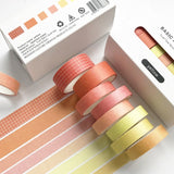 8pcs/set Retro Solid Color Washi Tape Set DIY Scrapbook