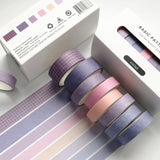 8pcs/set Retro Solid Color Washi Tape Set DIY Scrapbook