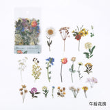 40pcs/bag Vintage Plant flower sticker package DIY diary scrapbooking