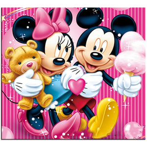 5D DIY Diamond painting full round/ square drill "Mickey and Minney"