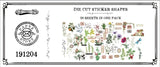 50pcs Vintage Vellum Paper Plant Stickers for Scrapbooking DIY Projects Junk Journal