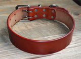 Genuine Leather Large size Dog Collars Size XS S M L XL XXL Brown Colour
