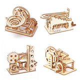 4 options - Marble Race Run 3D Wooden Puzzle Mechanical Kit Model Building