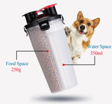 Dog/Cat 2 in 1 Bottle Pet Feeder / Water Bottle Collapsible Folding suit Travel Outdoors