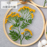 DIY Flowers Plants Pattern Embroidery Set Beginner Embroidery Round Craft Kit