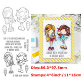 Animal and girl Cutting Die and stamp sets - Clear for DIY Scrapbooking Card making