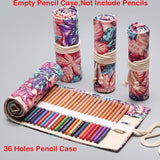 12/24/36/48/72 Slots Rolled Pencil Case Stationery  Kit