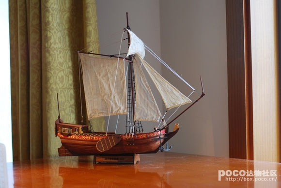 DIY wooden sailboat model kit 