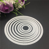 8pcs/set Round Circle Metal Cutting Dies Stencil for DIY Scrapbooking